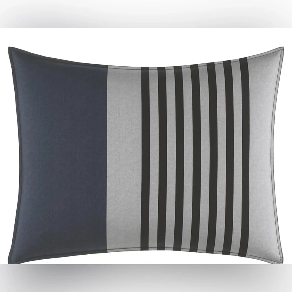 Nautica Rendon Cotton Grey Duvet Cover Set Queen